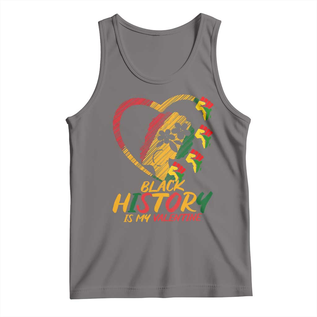 Black History Is My Valentine Tank Top Gift For Melanin Queen TS12 Deep Heather Print Your Wear