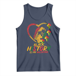 Black History Is My Valentine Tank Top Gift For Melanin Queen TS12 Navy Print Your Wear
