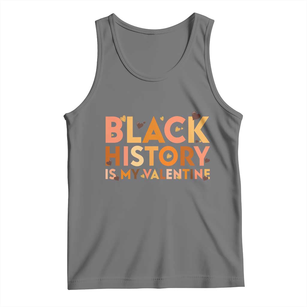 Black History Is My Valentine Tank Top African American Women Pride TS12 Black Heather Print Your Wear