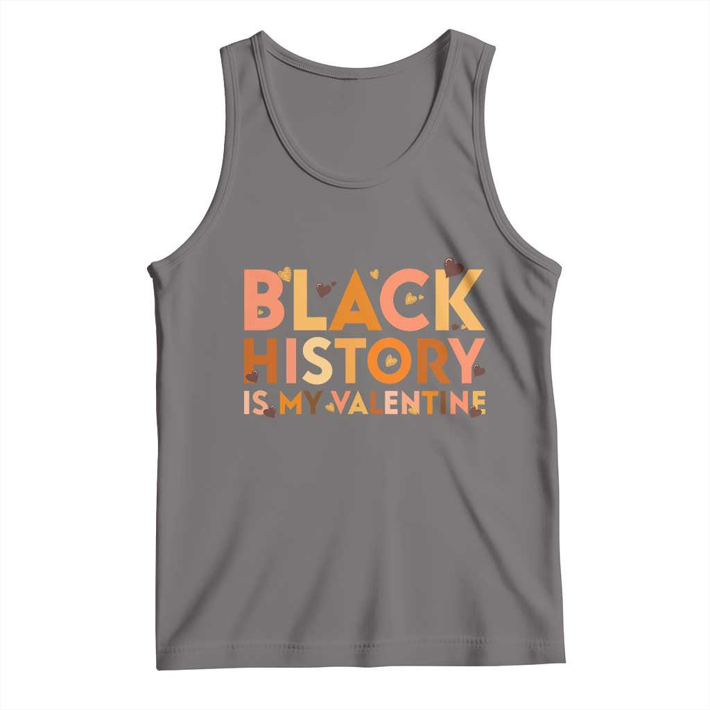 Black History Is My Valentine Tank Top African American Women Pride TS12 Deep Heather Print Your Wear
