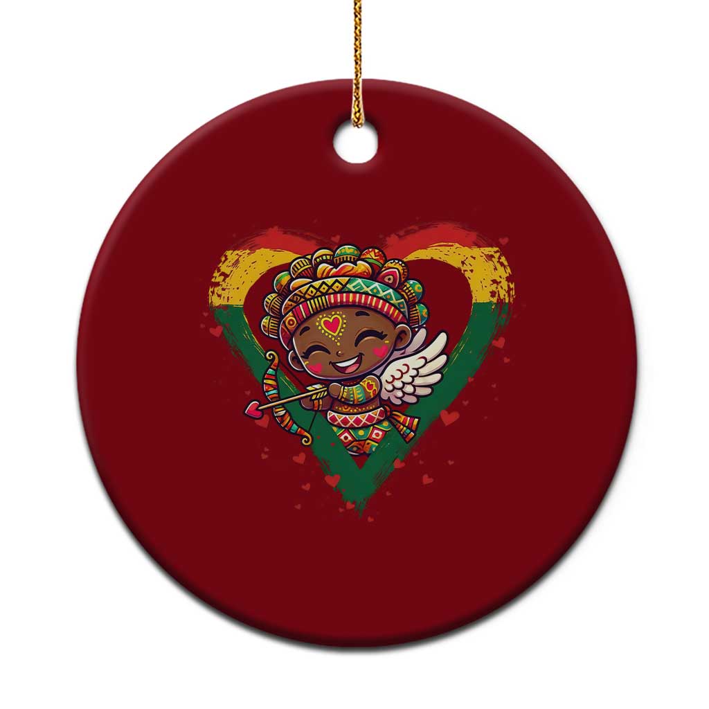 Cute Black Cupid Ceramic Ornament Melanin Pride Valentines Day Gift TS12 1pc Red Print Your Wear