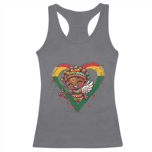 Cute Black Cupid Racerback Tank Top Melanin Pride Valentines Day Gift TS12 Charcoal Print Your Wear