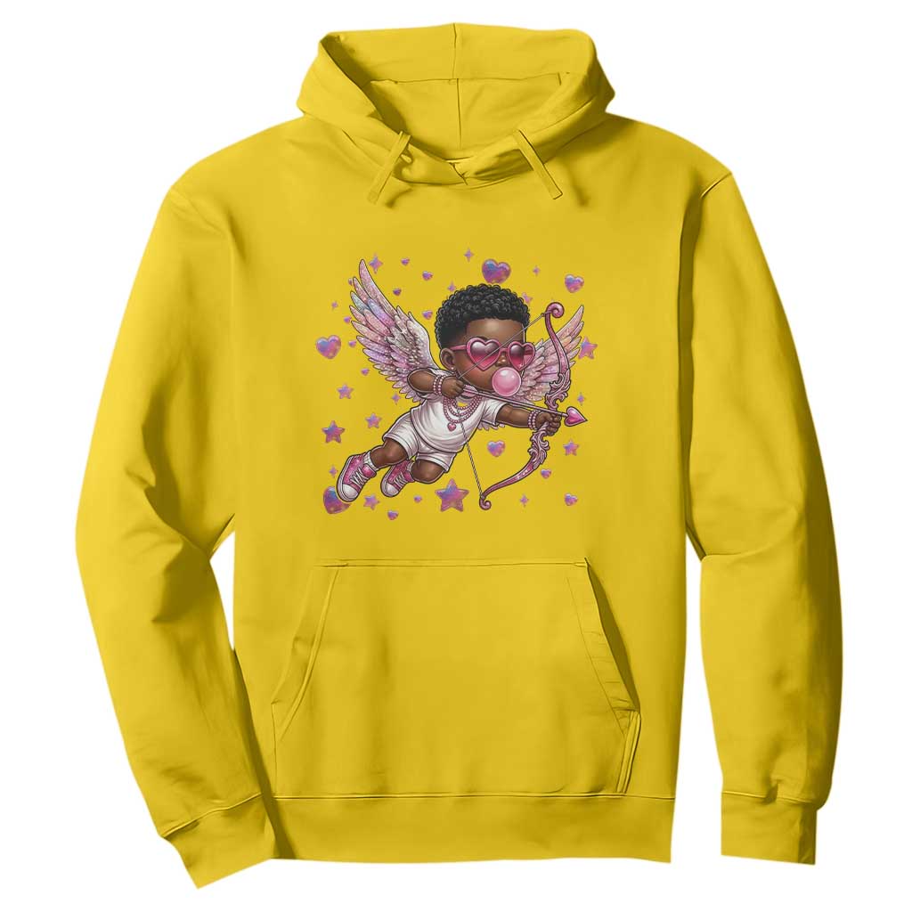 Cute Black Cupid Hoodie African American Valentines Day Gift TS12 Daisy Print Your Wear