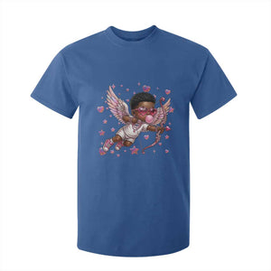 Cute Black Cupid T Shirt For Kid African American Valentines Day Gift TS12 Royal Blue Print Your Wear