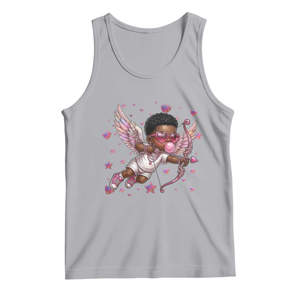 Cute Black Cupid Tank Top African American Valentines Day Gift TS12 Athletic Heather Print Your Wear