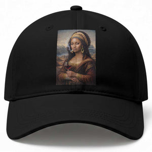 Funny Black Mona Lisa Baseball Cap Melanin Queen Black History Month TS12 Print Your Wear