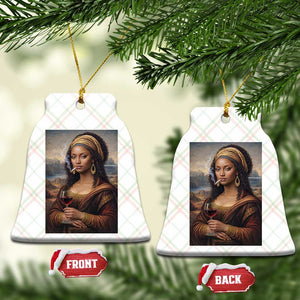 Funny Black Mona Lisa Ceramic Ornament Melanin Queen Black History Month TS12 Print Your Wear