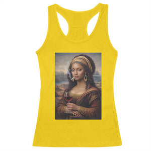 Funny Black Mona Lisa Racerback Tank Top Melanin Queen Black History Month TS12 Daisy Print Your Wear