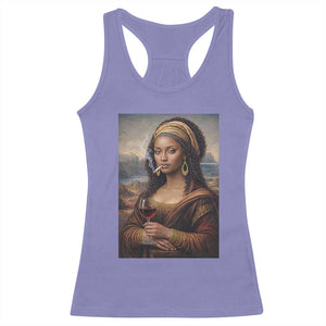 Funny Black Mona Lisa Racerback Tank Top Melanin Queen Black History Month TS12 Violet Print Your Wear