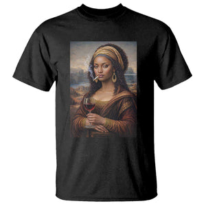 Funny Black Mona Lisa T Shirt Melanin Queen Black History Month TS12 Black Print Your Wear