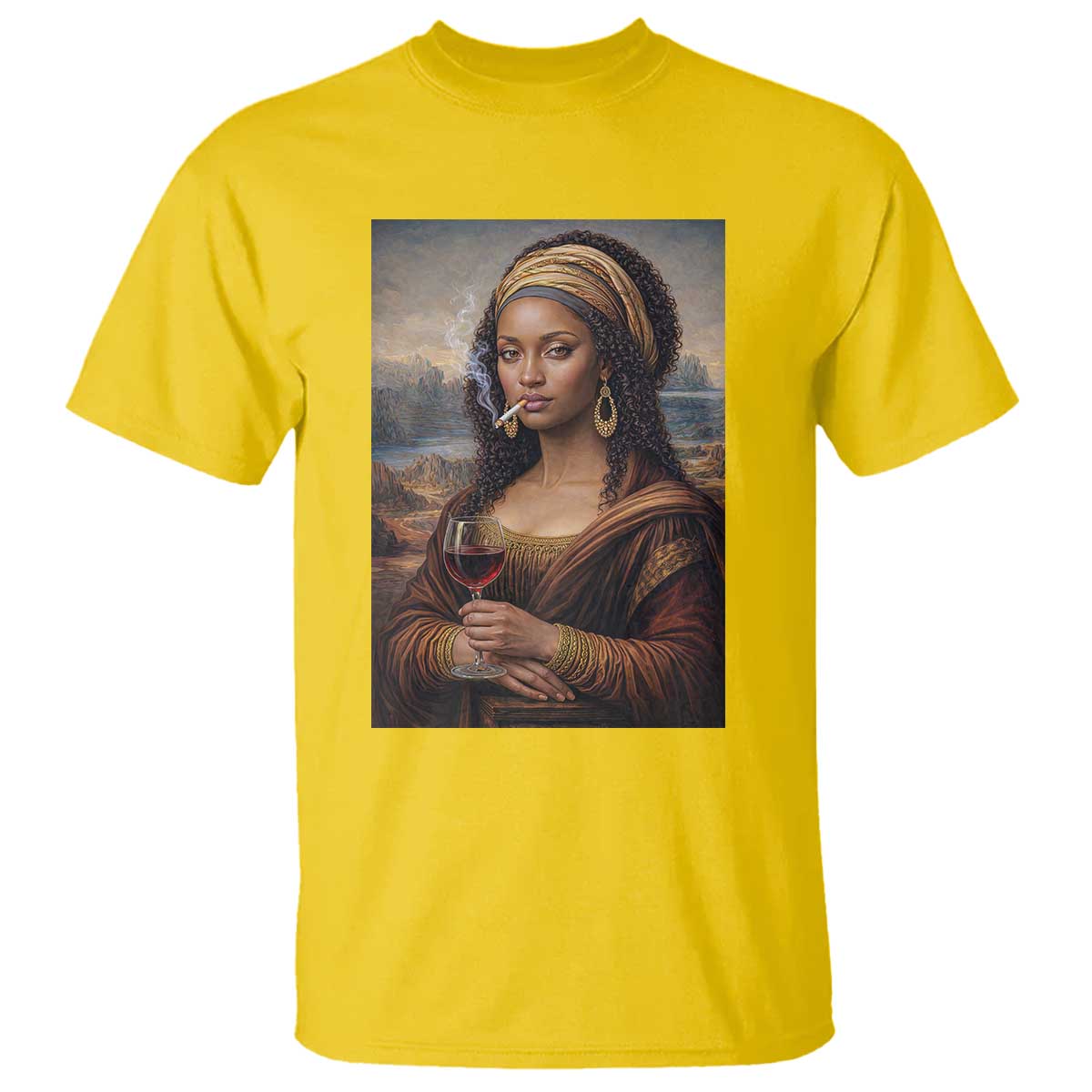 Funny Black Mona Lisa T Shirt Melanin Queen Black History Month TS12 Daisy Print Your Wear