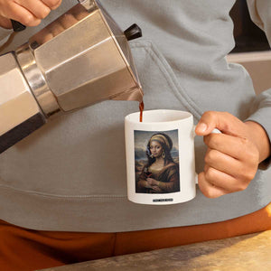 Funny Black Mona Lisa Coffee Mug Melanin Queen Black History Month TS12 Print Your Wear