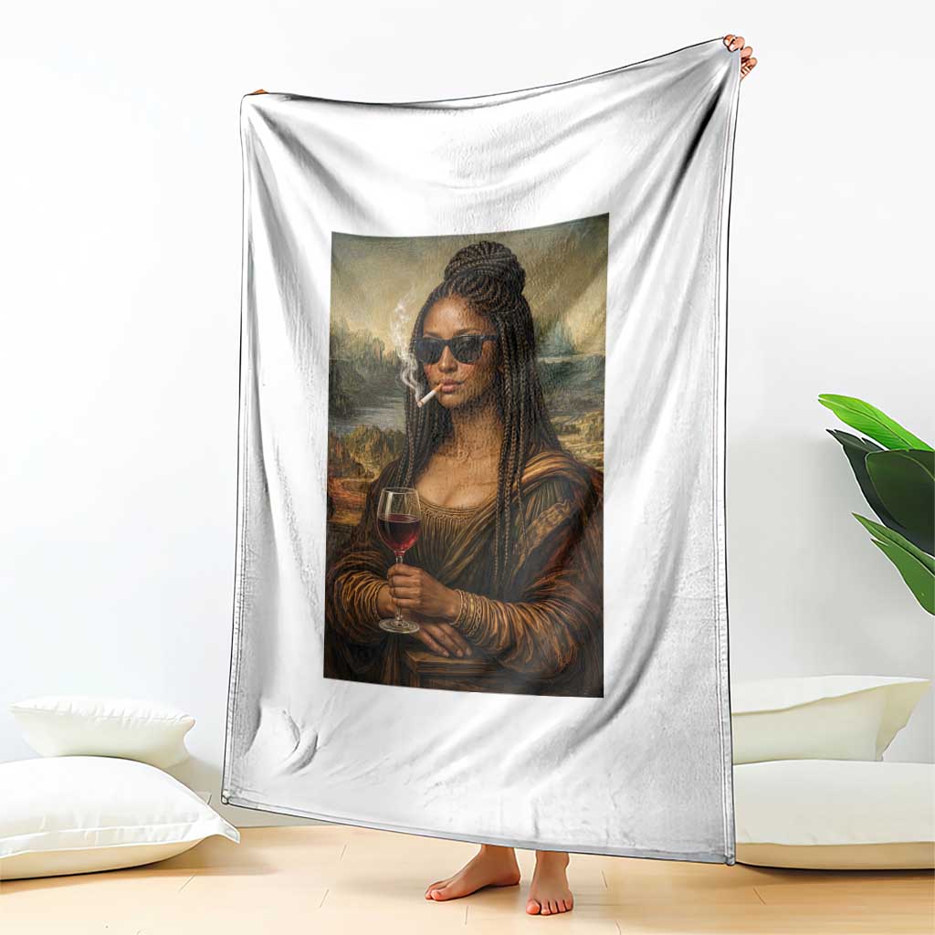 Black Mona Lisa African American Throw Blanket Black History Month TS12 Print Your Wear