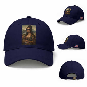 Black Mona Lisa African American Baseball Cap Black History Month TS12 Baseball Cap Universal Fit Dark Blue Print Your Wear