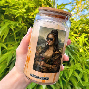 Black Mona Lisa African American Glass Can Black History Month TS12 White Print Your Wear