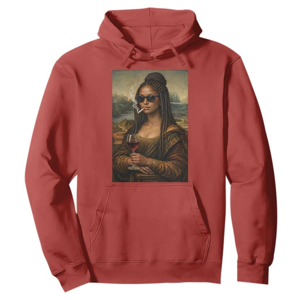 Black Mona Lisa African American Hoodie Black History Month TS12 Red Print Your Wear