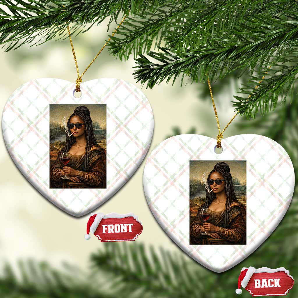 Black Mona Lisa African American Ceramic Ornament Black History Month TS12 Print Your Wear