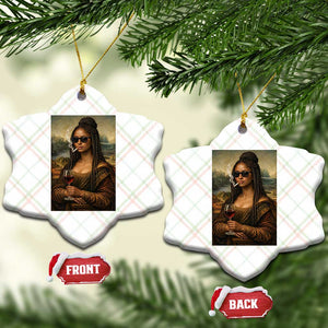 Black Mona Lisa African American Ceramic Ornament Black History Month TS12 Print Your Wear
