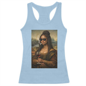 Black Mona Lisa African American Racerback Tank Top Black History Month TS12 Light Blue Print Your Wear