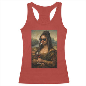 Black Mona Lisa African American Racerback Tank Top Black History Month TS12 Red Print Your Wear