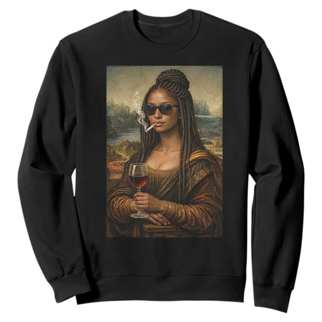 Black Mona Lisa African American Sweatshirt Black History Month TS12 Black Print Your Wear