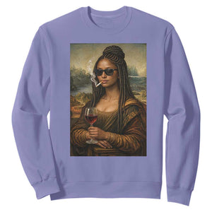 Black Mona Lisa African American Sweatshirt Black History Month TS12 Violet Print Your Wear