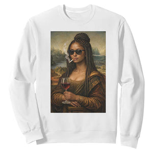 Black Mona Lisa African American Sweatshirt Black History Month TS12 White Print Your Wear