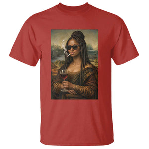 Black Mona Lisa African American T Shirt Black History Month TS12 Red Print Your Wear