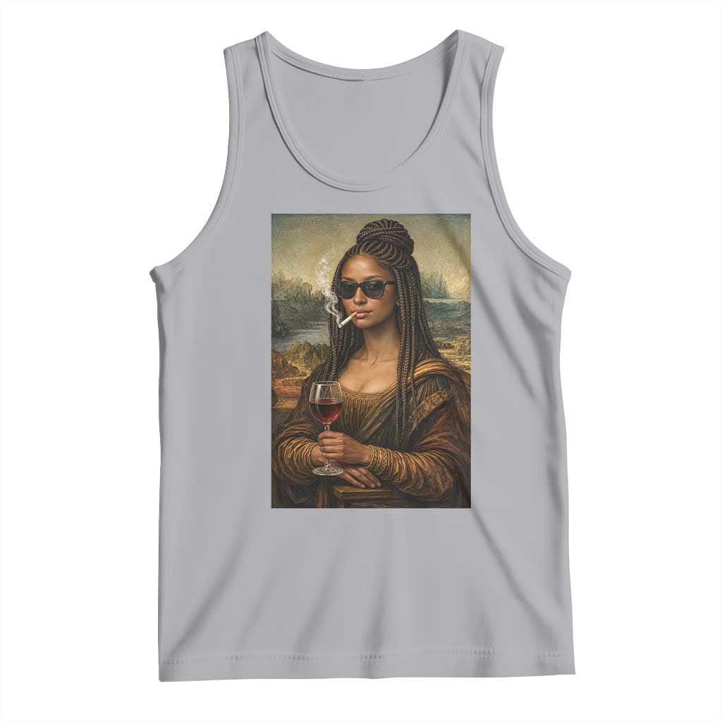 Black Mona Lisa African American Tank Top Black History Month TS12 Athletic Heather Print Your Wear