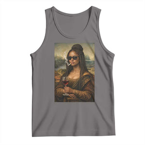 Black Mona Lisa African American Tank Top Black History Month TS12 Deep Heather Print Your Wear