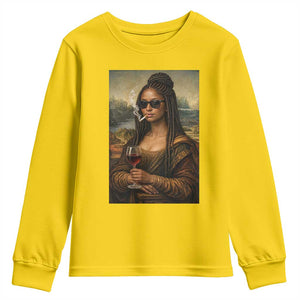 Black Mona Lisa African American Youth Sweatshirt Black History Month TS12 Daisy Print Your Wear