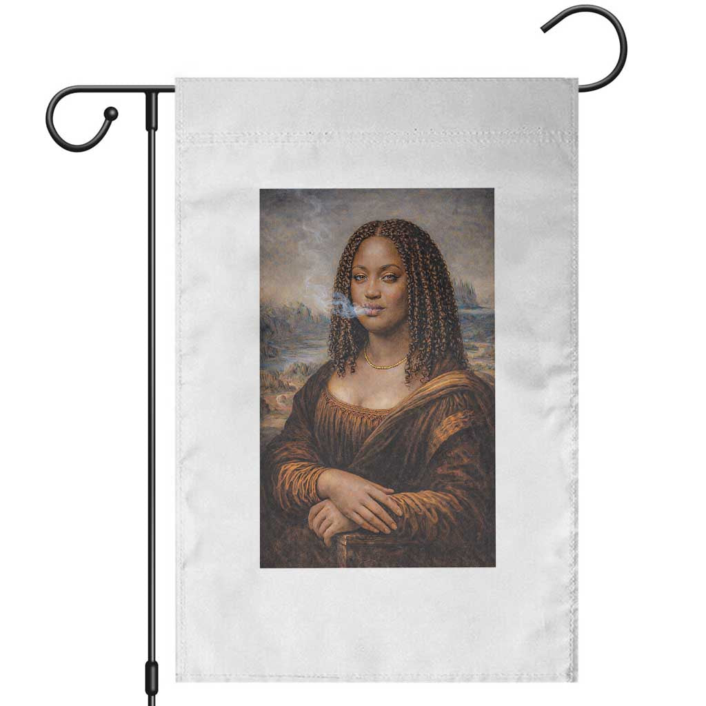 Funny Black Mona Lisa Garden Flag African American Pride TS12 Black Print Your Wear