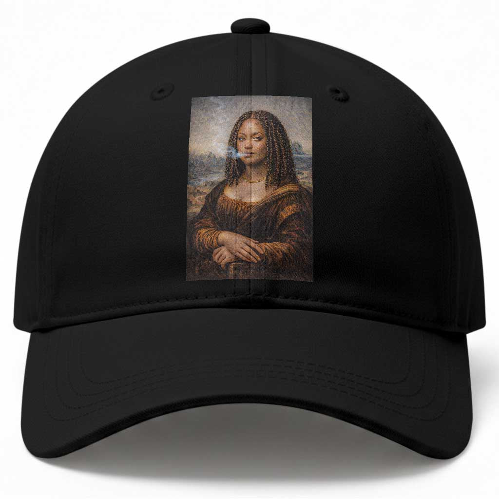 Funny Black Mona Lisa Baseball Cap African American Pride TS12 Print Your Wear