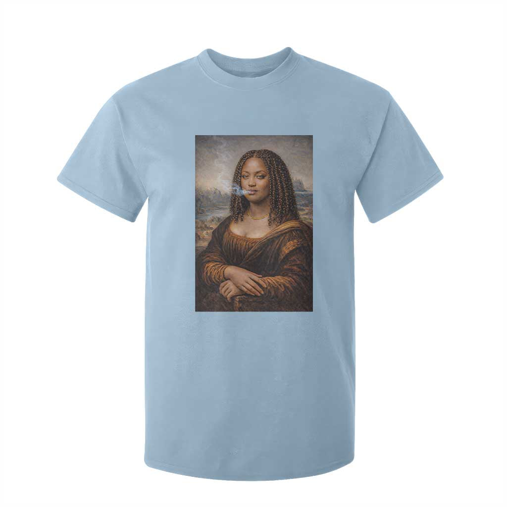 Funny Black Mona Lisa T Shirt For Kid African American Pride TS12 Light Blue Print Your Wear