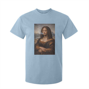 Funny Black Mona Lisa T Shirt For Kid African American Pride TS12 Light Blue Print Your Wear