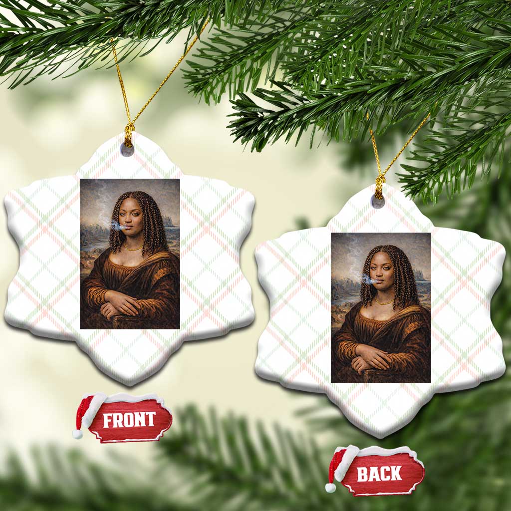 Funny Black Mona Lisa Ceramic Ornament African American Pride TS12 Print Your Wear