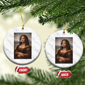 Funny Black Mona Lisa Ceramic Ornament African American Pride TS12 1pc White Marble Print Your Wear