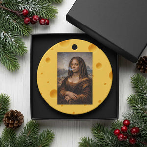 Funny Black Mona Lisa Ceramic Ornament African American Pride TS12 1pc Yellow Cheese Print Your Wear