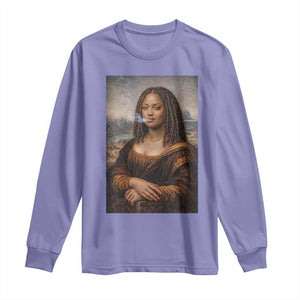 Funny Black Mona Lisa Long Sleeve Shirt African American Pride TS12 Violet Print Your Wear