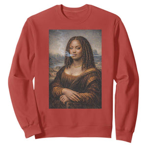 Funny Black Mona Lisa Sweatshirt African American Pride TS12 Red Print Your Wear