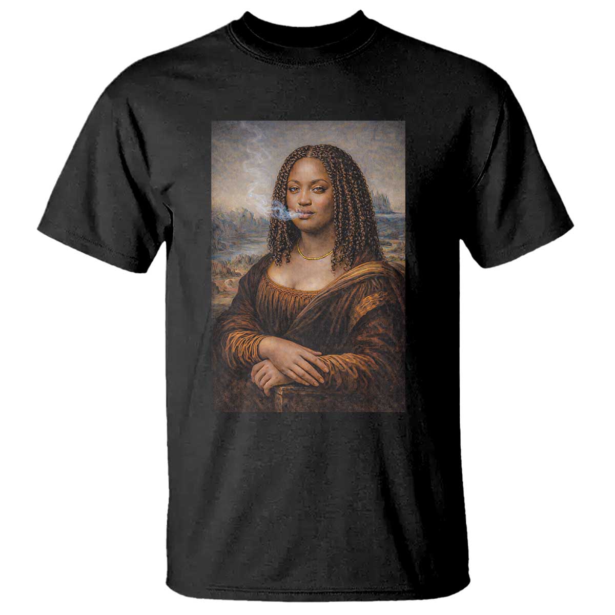 Funny Black Mona Lisa T Shirt African American Pride TS12 Black Print Your Wear