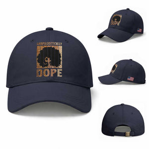 Melanin Queen Glitter Print Baseball Cap Unapologetically Dope TS12 Baseball Cap Universal Fit Navy Print Your Wear