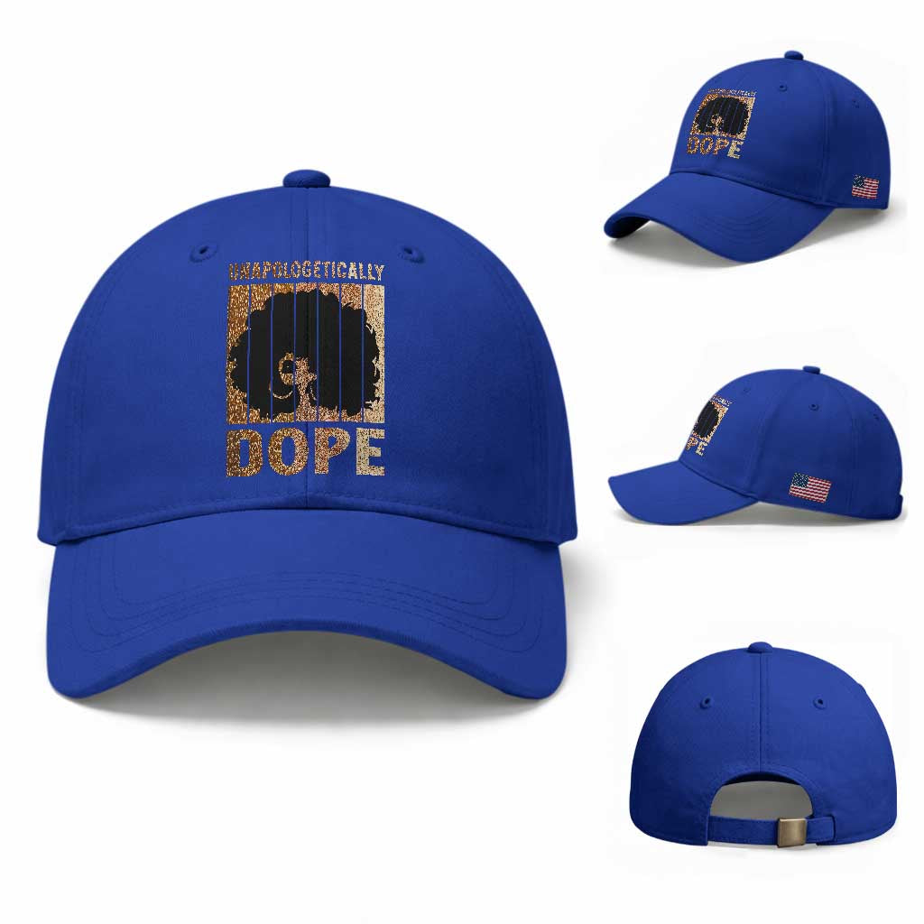 Melanin Queen Glitter Print Baseball Cap Unapologetically Dope TS12 Baseball Cap Universal Fit Royal Blue Print Your Wear