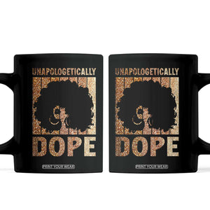 Melanin Queen Glitter Print Coffee Mug Unapologetically Dope TS12 Black Print Your Wear