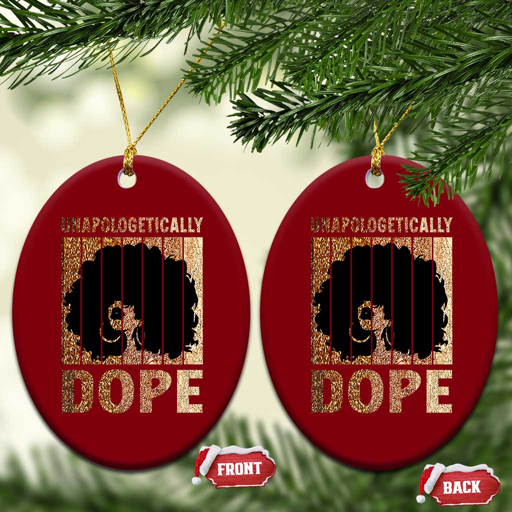 Melanin Queen Glitter Print Ceramic Ornament Unapologetically Dope TS12 Print Your Wear