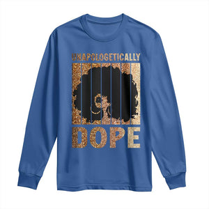 Melanin Queen Glitter Print Long Sleeve Shirt Unapologetically Dope TS12 Royal Blue Print Your Wear