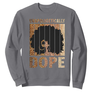 Melanin Queen Glitter Print Sweatshirt Unapologetically Dope TS12 Charcoal Print Your Wear