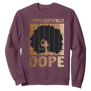 Melanin Queen Glitter Print Sweatshirt Unapologetically Dope TS12 Maroon Print Your Wear