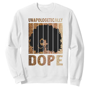 Melanin Queen Glitter Print Sweatshirt Unapologetically Dope TS12 White Print Your Wear