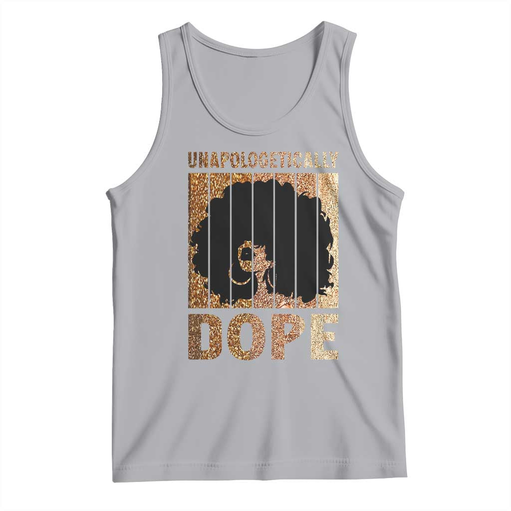 Melanin Queen Glitter Print Tank Top Unapologetically Dope TS12 Athletic Heather Print Your Wear
